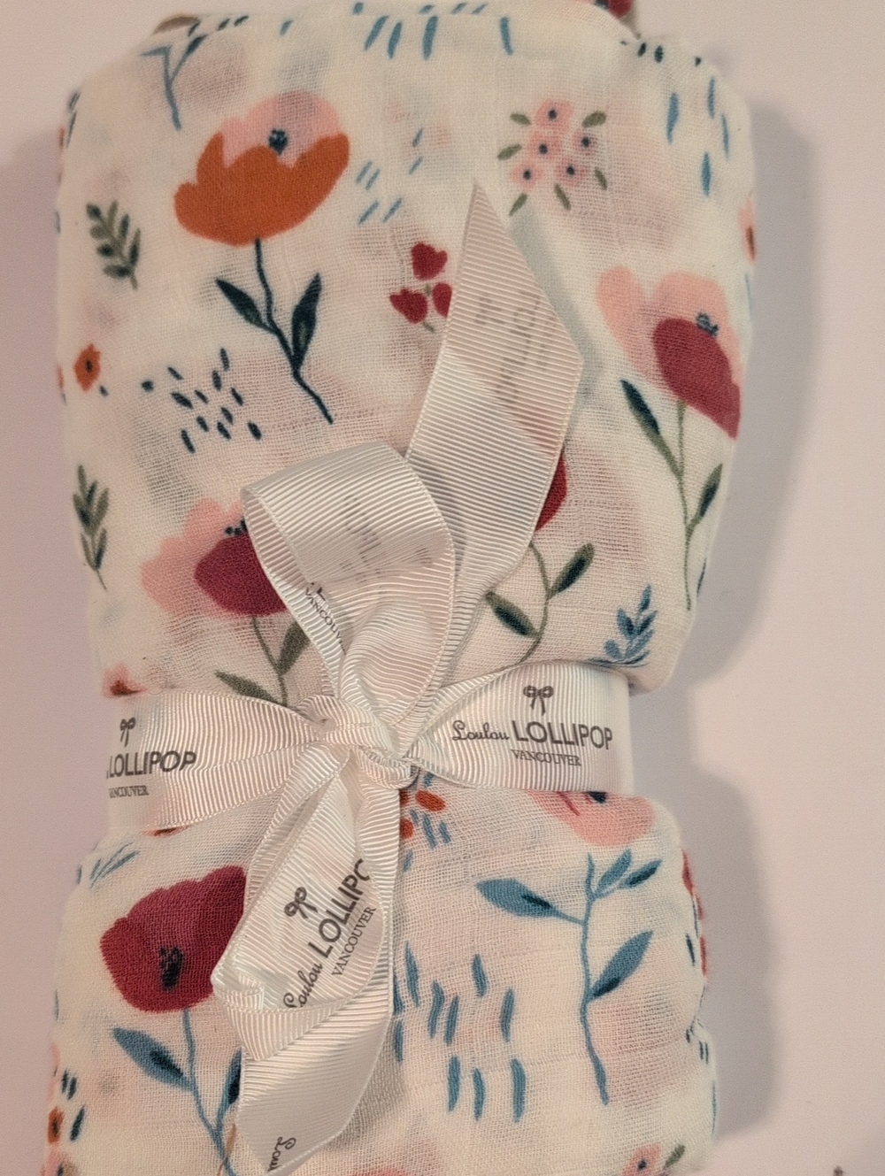 Loulou Lollipop Floral Muslin Swaddle Blanket 47x47